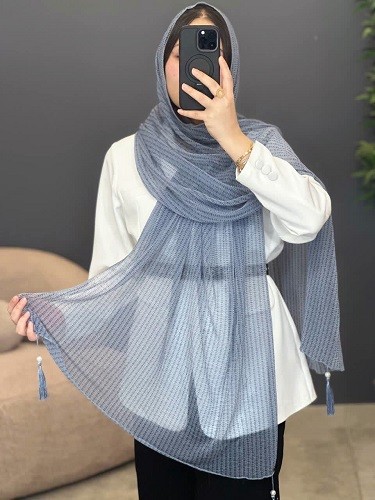 02443- شال شنی اسکارلت