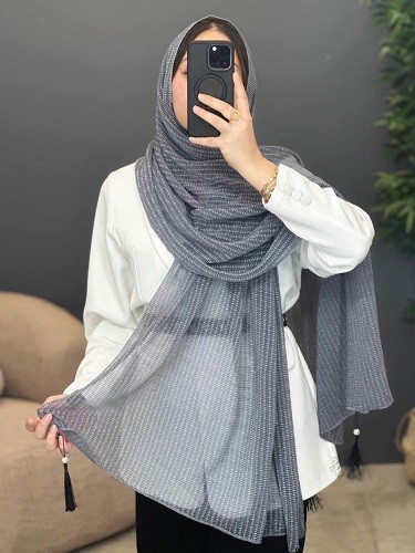 02443- شال شنی اسکارلت