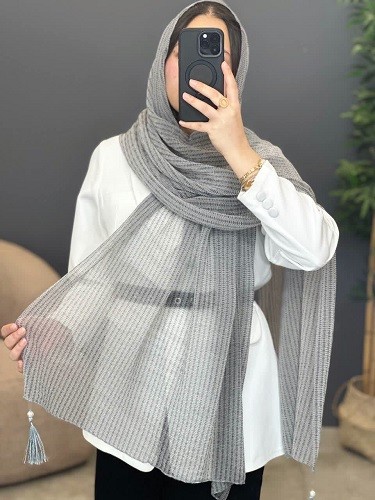 02443- شال شنی اسکارلت