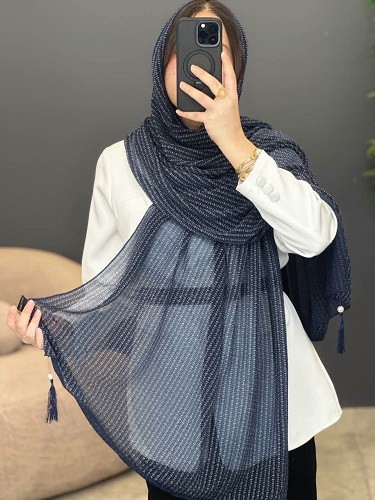 02443- شال شنی اسکارلت