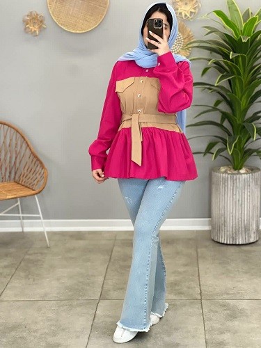 1468- مانتو شومیزی آرام