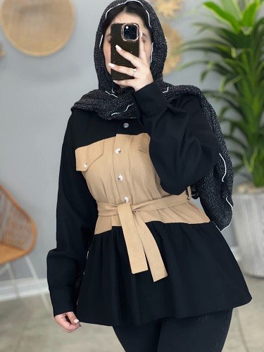 1468- مانتو شومیزی آرام