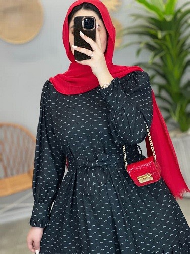 1469-پیراهن بلند چشمک