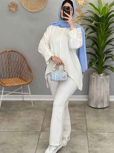 1471-ست شومیزشلوارپفکی