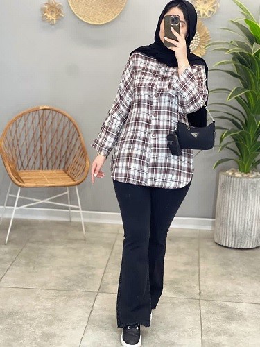 1476- مانتو شومیزی پارمیس