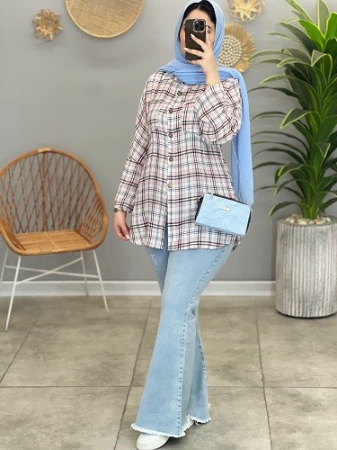 1476- مانتو شومیزی پارمیس