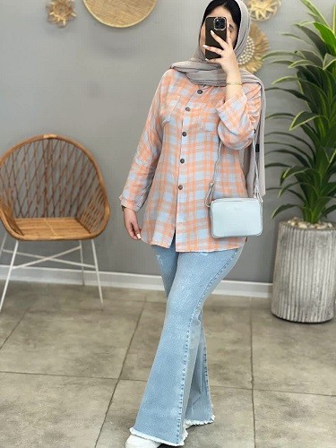 1476- مانتو شومیزی پارمیس