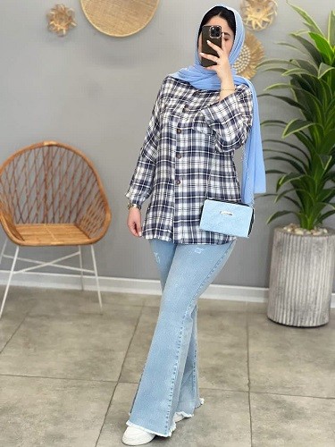 1476- مانتو شومیزی پارمیس