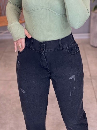 1172-شلوار جین مام ذغالی