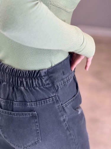 1172-شلوار جین مام ذغالی