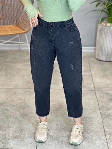 1158-شلوار جین مام ذغالی