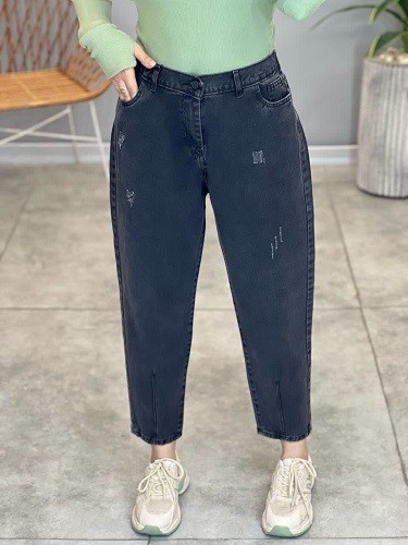 1113-شلوار جین مام ذغالی