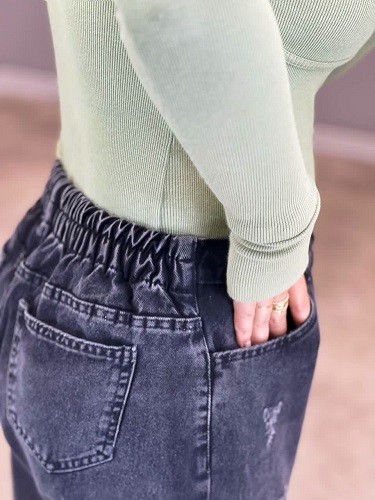 1113-شلوار جین مام ذغالی