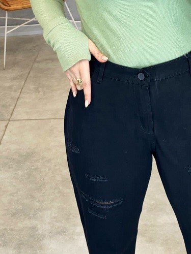 1156-شلوار جین مام مشکی