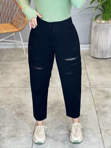 1156-شلوار جین مام مشکی