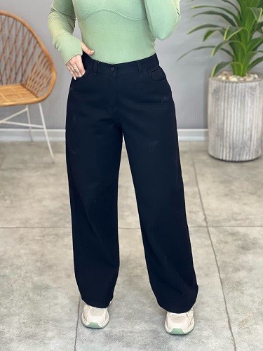 1163- شلوار بگ جین مشکی