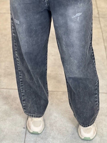 1162- شلوار بگ جین طوسی