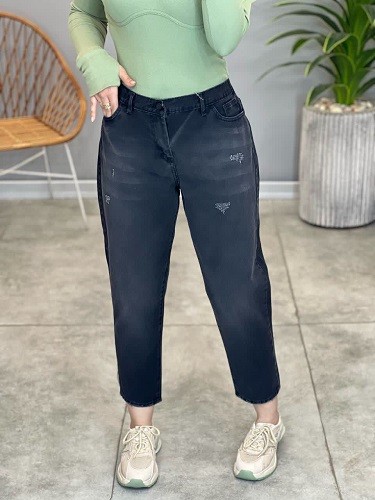 1155-شلوار جین مام ذغالی