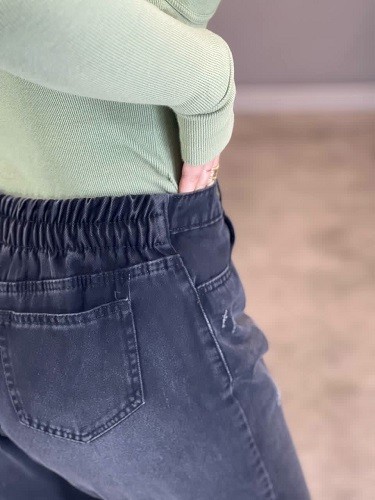 1155-شلوار جین مام ذغالی