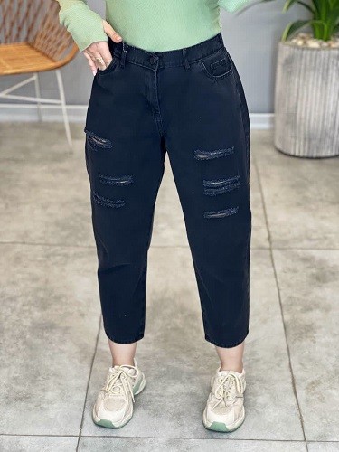 1154-شلوار جین مام ذغالی