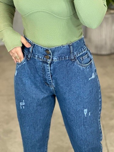 1137-شلوار جین مام آبی