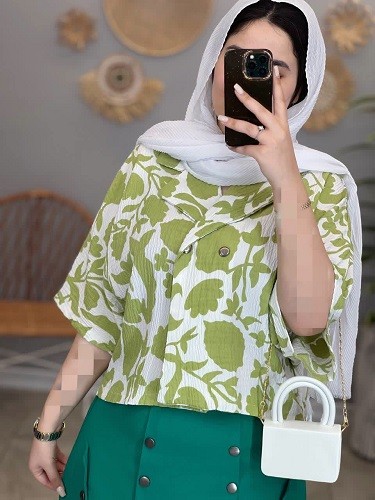 1481-کت و دامن طرحدار