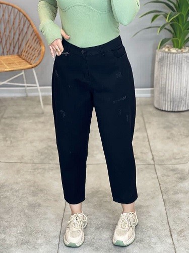 1157-شلوار جین مام مشکی