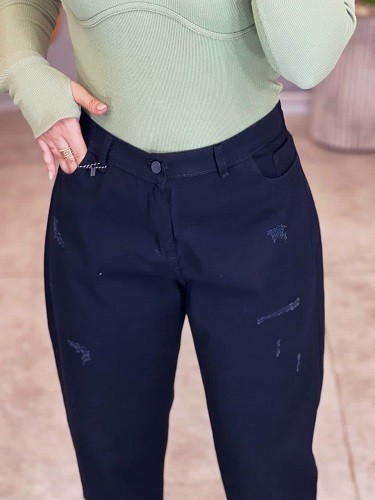 1157-شلوار جین مام مشکی