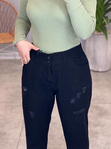 1170-شلوار جین مام مشکی