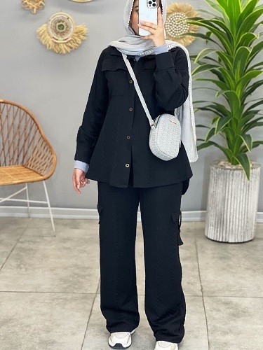 1488-ست شومیز شلوار اسپیناس