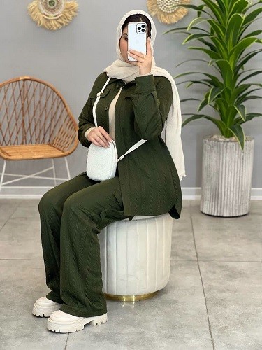 1488-ست شومیز شلوار اسپیناس