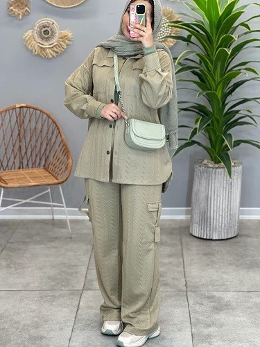 1488-ست شومیز شلوار اسپیناس