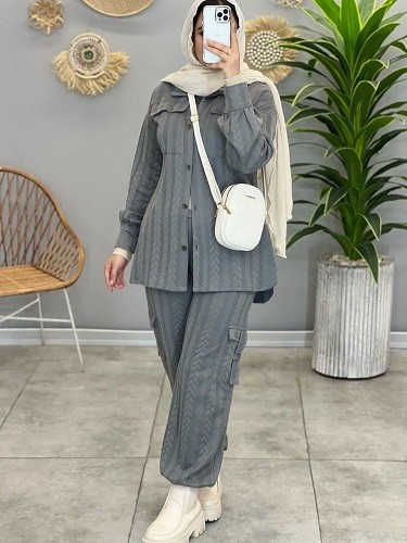 1488-ست شومیز شلوار اسپیناس