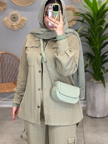 1488-ست شومیز شلوار اسپیناس