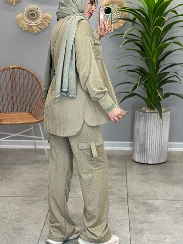 1488-ست شومیز شلوار اسپیناس