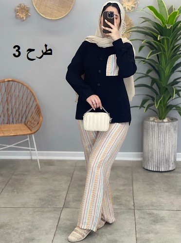 1489-ست شومیز شلوار مگا ( ایراد دار)