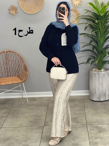 1489-ست شومیز شلوار مگا ( ایراد دار)