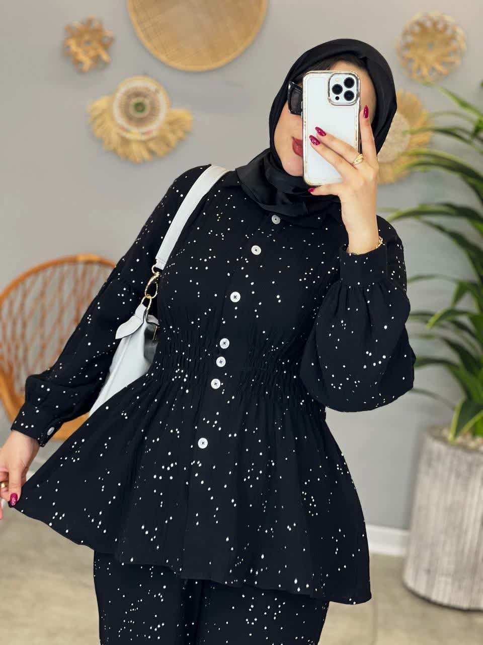 1503- ست شومیز شلوار نقره