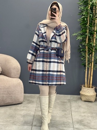 1510-پالتو چهارخونه گونش