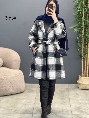 1510-پالتو چهارخونه گونش