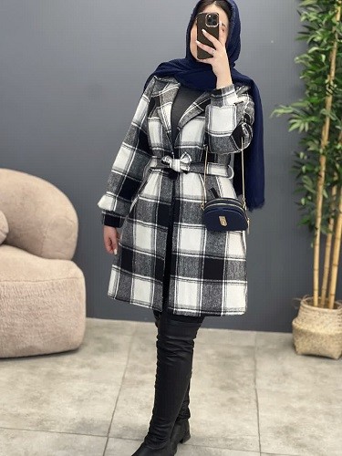 1510-پالتو چهارخونه گونش