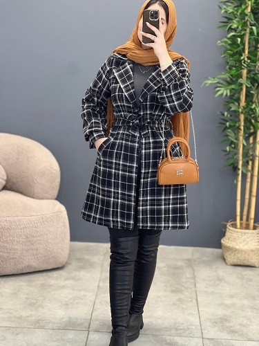 1510-پالتو چهارخونه گونش