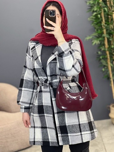 1510-پالتو چهارخونه گونش