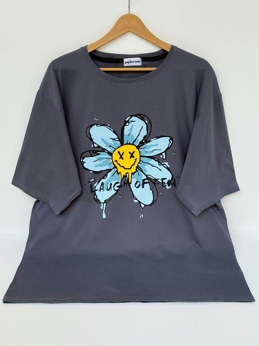 1617-تیشرت لانگ گل