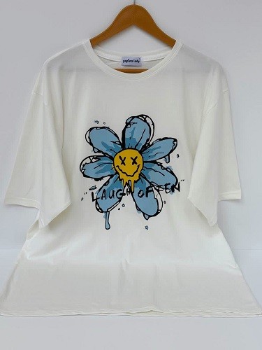 1617-تیشرت لانگ گل