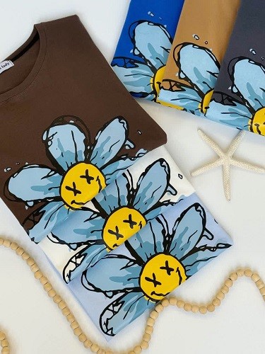 1617-تیشرت لانگ گل