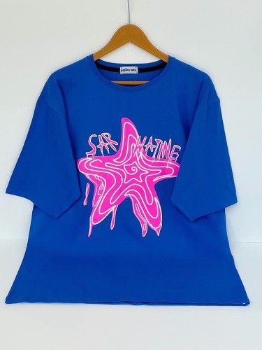 1619-تیشرت لانگ ستاره