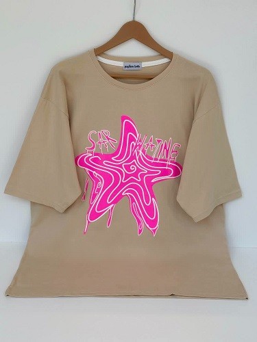 1619-تیشرت لانگ ستاره