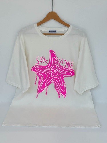 1619-تیشرت لانگ ستاره