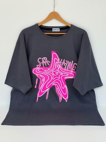 1619-تیشرت لانگ ستاره